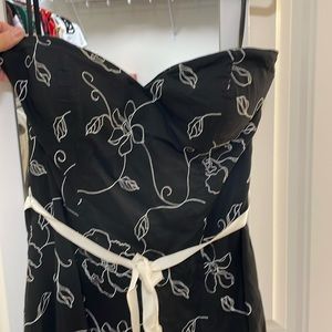 White House Black Market Black Floral Dress, Size 10